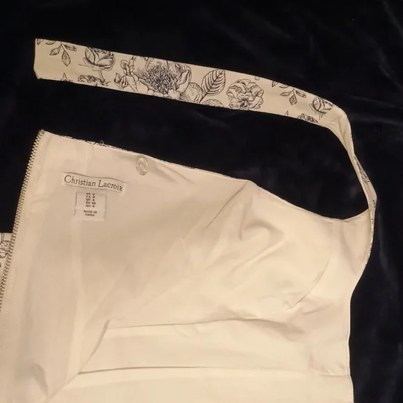 Christian Lacroix Toile De Jouy Dress - Size 0 - Classic French Floral Design - Picture 7 of 12